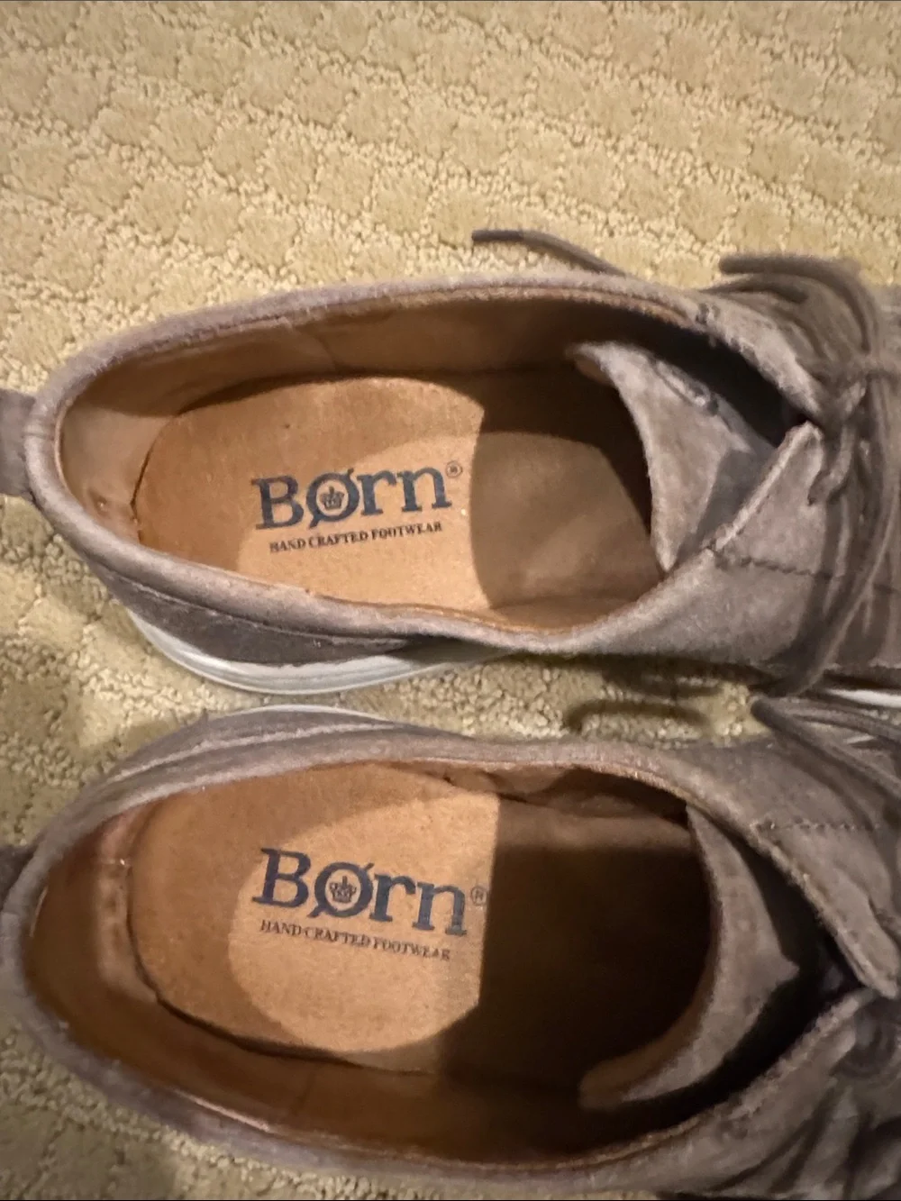 Born Men's Suede Chukka Boots in Taupe Gray